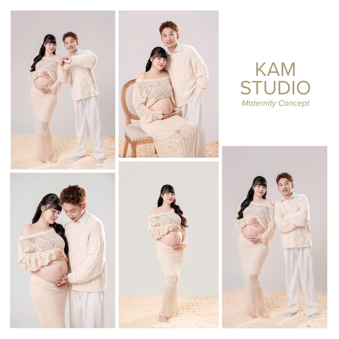 Ảnh mẹ bầu Kam Studio, concept tông kem pastel