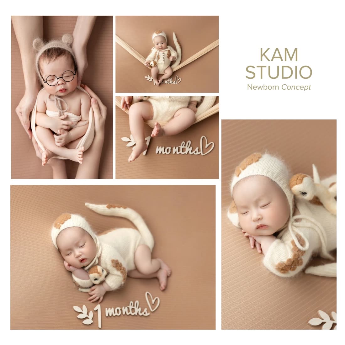 Concept chụp ảnh sơ sinh newborn tông nâu socola
